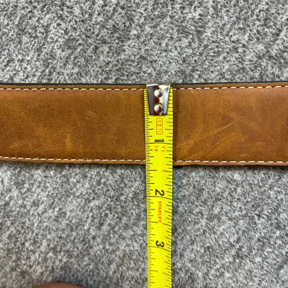 Silver Creek Classics Mens Tan Leather Belt Made in USA Size 44